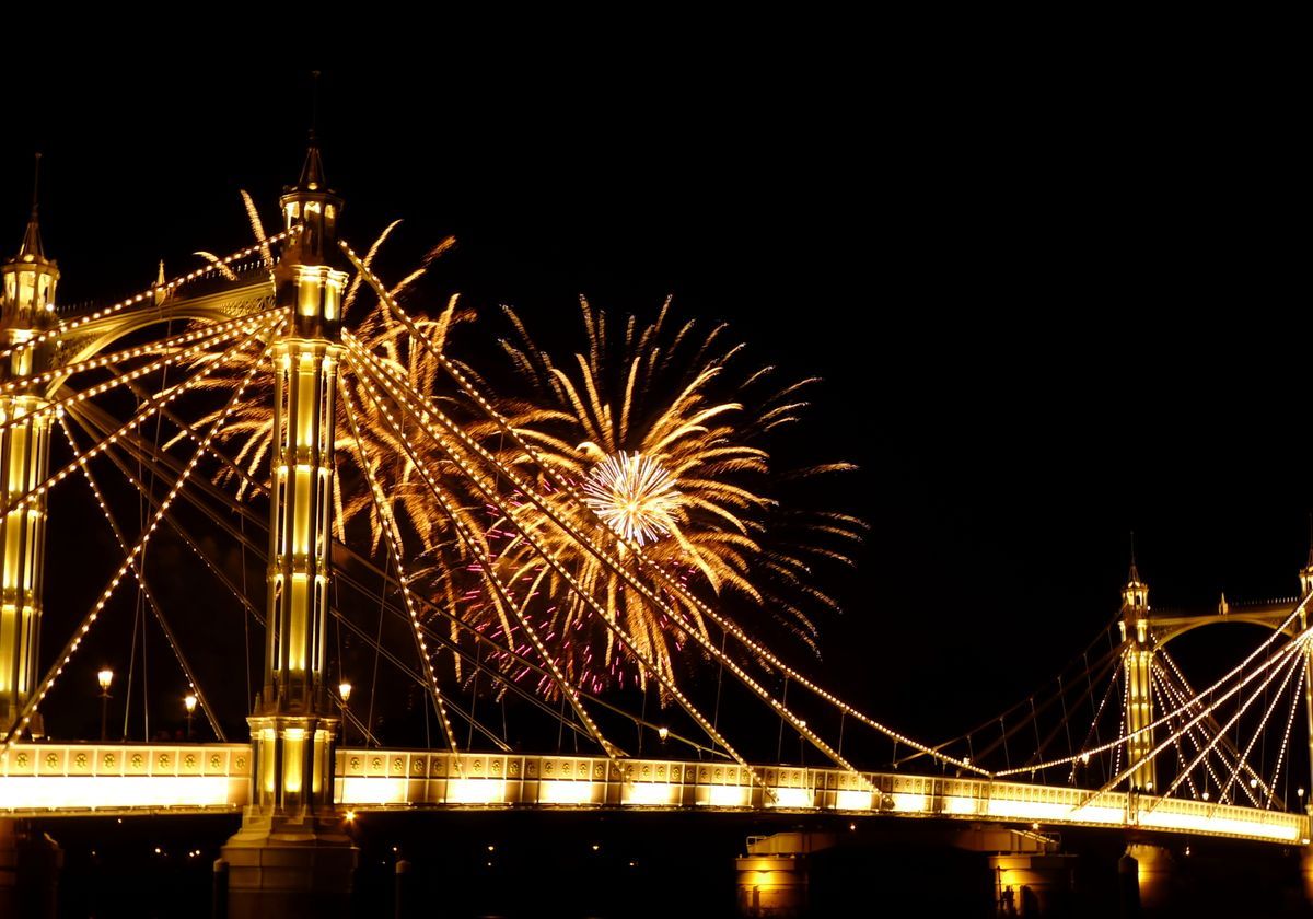 NYE Fireworks on the River Thames